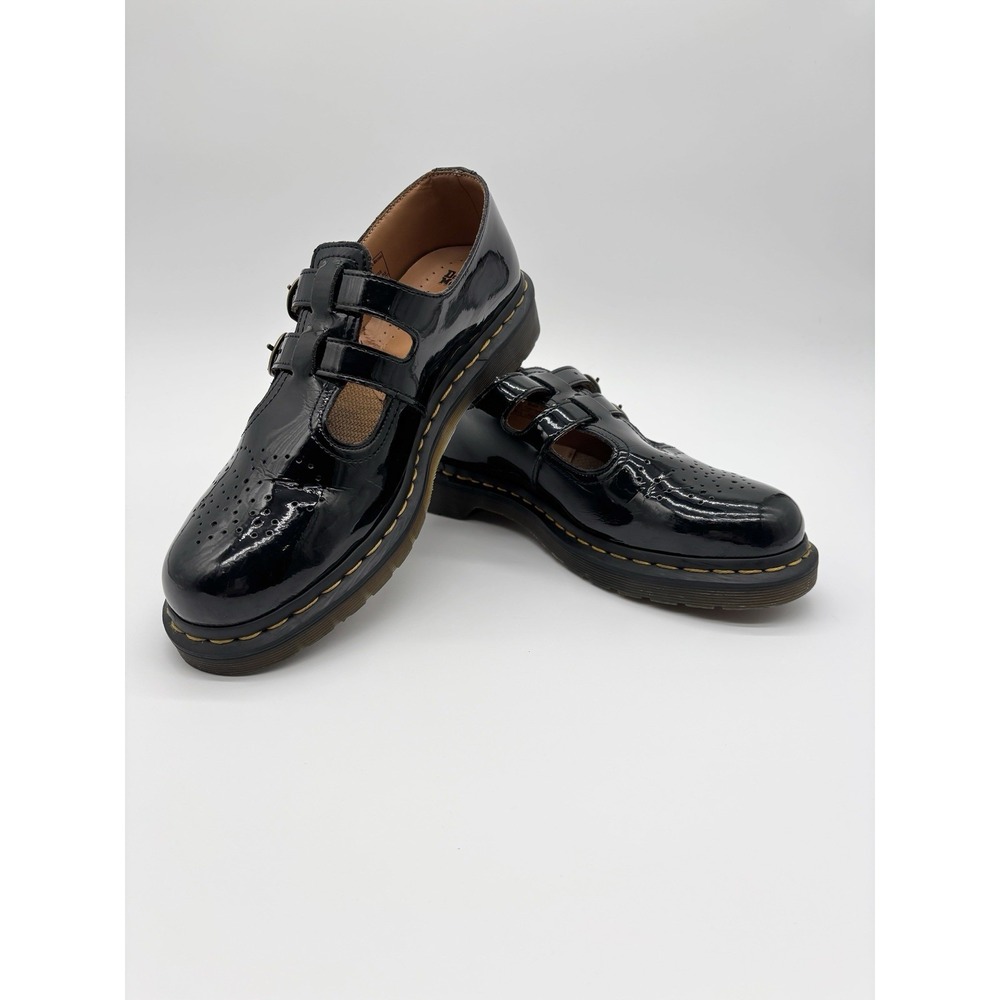 Dr Martens Shoes Women 10 Us 8065 Mary Jane Soft Toe Work Black Patent Leather